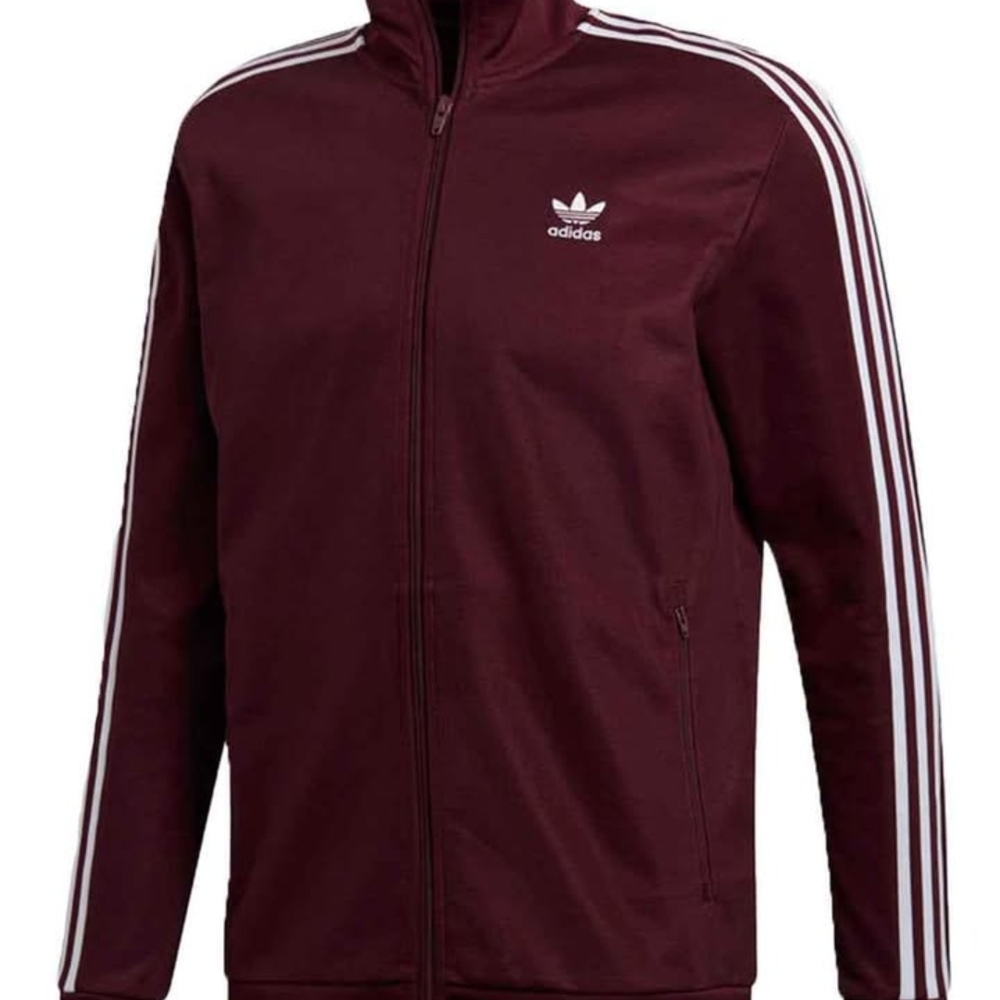 Adidas Men's Burgundy Track Jacket